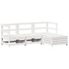 vidaXL 4 pcs conjunto sof&aacute;s de jardim madeira de pinho maci&ccedil;a branco