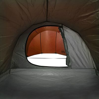 vidaXL Tenda de campismo túnel p/ 4 pessoas impermeável cinza/laranja
