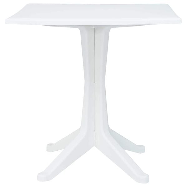vidaXL Mesa de Jardim Branco 70 x 70 x 71.7 cm Pl&aacute;stico