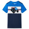 T-shirt para crian&ccedil;a azul e azul-marinho 128