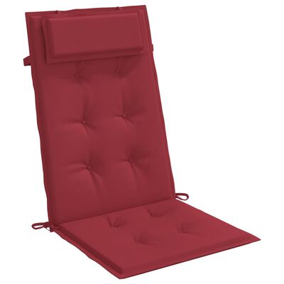 vidaXL Almofadões p/ cadeira encosto alto 2 pcs oxford vermelho tinto