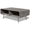 vidaXL Mesa de centro 90x55,5x38,5cm madeira paulownia maci&ccedil;a cinzento