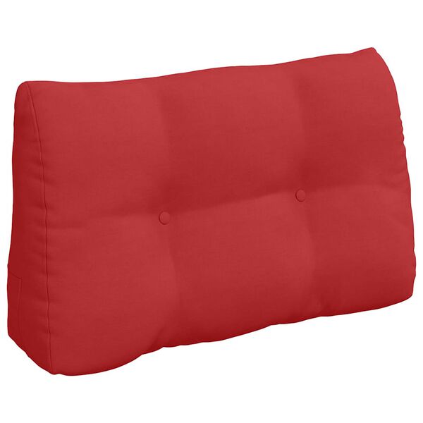 vidaXL Travesseiro para Costas Vermelho 80 x 24 x 50 cm tecido