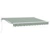 vidaXL Toldo Retr&aacute;til El&eacute;trico Verde e Branco 3 x 2,5 m