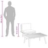 vidaXL 2 pcs conjunto lounge de jardim c/ almofadões acácia maciça