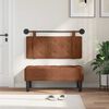vidaXL Cabeceira Suspensa Montado na parede Castanho 100 cm PU Antigo