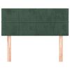 vidaXL Cabeceira de cama veludo 90x5x78/88 cm verde-escuro