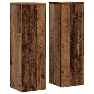 vidaXL Suportes p/ plantas 2 pcs 25x25x80 cm derivados de madeira