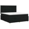 vidaXL Cama box spring com colch&atilde;o Preto 140 x 190 cm Tecido