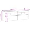 vidaXL M&oacute;veis de parede para TV com luzes LED 2 pcs carvalho castanho