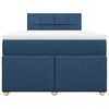 vidaXL Cama boxspring com colch&atilde;o 120x190 cm tecido azul