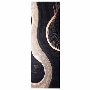 vidaXL Tapete de Cozinha Preto 180 x 60 cm Veludo