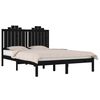 vidaXL Estrutura de cama 140x190 cm madeira de pinho maciça preto