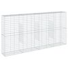 vidaXL Cesto gabi&atilde;o com cobertura 400x50x200 cm ferro galvanizado