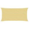 vidaXL Vela de Sombra Amarelo e Branco 2,5 x 6 m HDPE