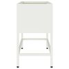 vidaXL Vaso Elevado para Jardim Branco 60 x 26 x 48 cm A&ccedil;o
