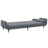 vidaXL Sof&aacute;-cama 2 lugares c/ apoio de p&eacute;s veludo cinzento-escuro