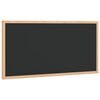 vidaXL Quadro negro com moldura em madeira de pinho maci&ccedil;o preto 60x30 cm