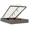 vidaXL Estrutura cama otomana colch&atilde;o 140x200cm tecido cinzento escuro
