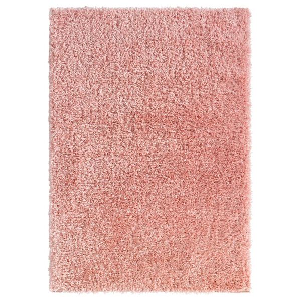 vidaXL Tapete shaggy de pelo alto com 50 mm 120x170 cm rosa