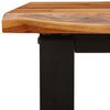 vidaXL Mesa de jantar c/ bordas vivas 140x40x80 cm ac&aacute;cia maci&ccedil;a