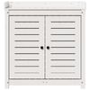 vidaXL Mesa de jardinagem com prateleiras madeira pinho maciça branco
