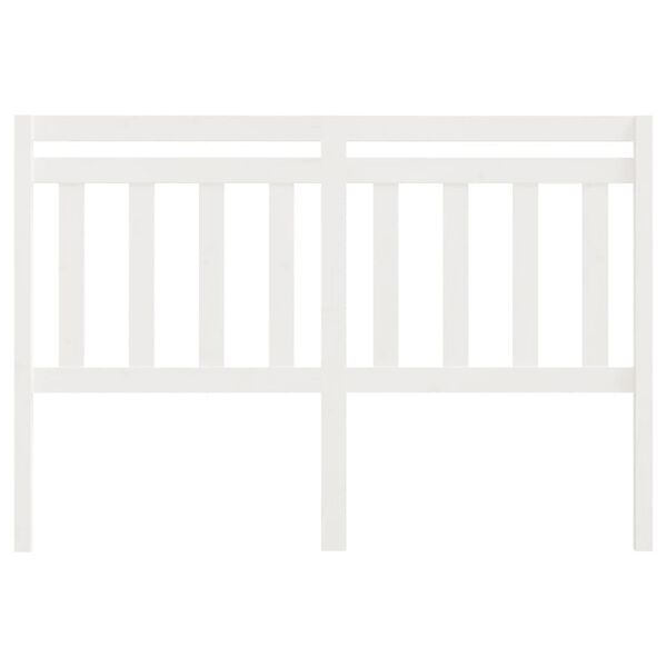 vidaXL Cabeceira de cama 156x4x100 cm pinho maci&ccedil;o branco