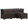 vidaXL Sof&aacute; de Jardim para 4 Pessoas com Almofadas Estilo Rattan PP