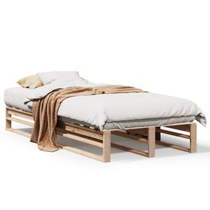 vidaXL Cama sem colch&atilde;o 90x190 cm madeira de pinho maci&ccedil;a
