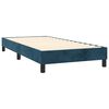 vidaXL Cama box spring c/ colch&atilde;o/LED 100x200 cm veludo azul-escuro