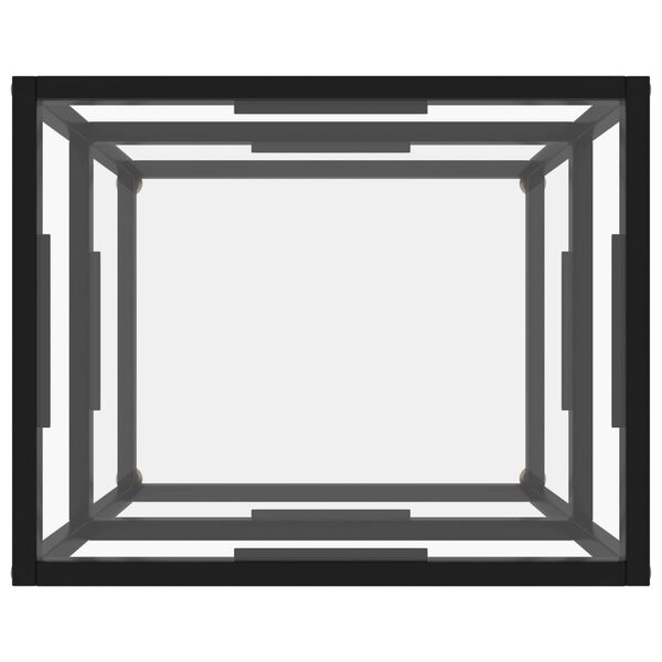 vidaXL Mesa consola 50x40x40 cm vidro temperado transparente