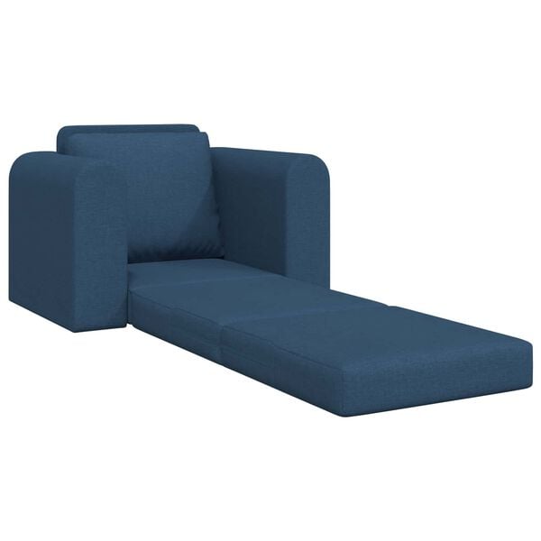 vidaXL Sof&aacute;-Cama Azul 98 x 71 x 83 cm tecido
