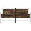 vidaXL Estrutura de cama sem colch&atilde;o 193x203cm metal carvalho fumado