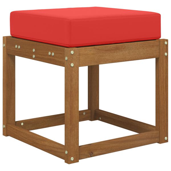 vidaXL Almofada de Assento Externa Vermelho 40 x 40 x 8 cm
