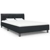 vidaXL Estrutura de cama 140x200 cm couro artificial preto