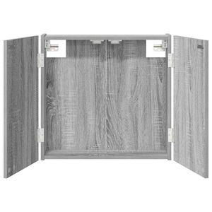 vidaXL Arm&aacute;rio para Dartboard Sonoma cinzento 56 x 12 x 53,5 cm
