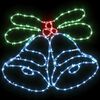 vidaXL Campainha de Natal com 144 LEDs Multicolor 56 x 46 cm PVC