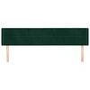 vidaXL Cabeceira de cama c/ abas veludo 183x16x78/88cm verde-escuro