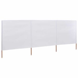 vidaXL Para-vento com 3 pain&eacute;is em tecido 400x120 cm branco