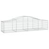 vidaXL Cesto gabi&atilde;o arqueado 200x50x40/60 cm ferro galvanizado