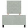 vidaXL Cama Box com cabeceira Cinzento-claro 90 x 200 cm Veludo