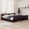 vidaXL Cama com 4 gavetas 200x200 cm pinho maci&ccedil;o castanho-escuro