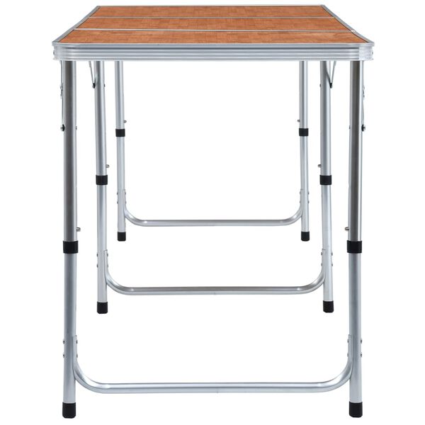 vidaXL Mesa de campismo dobr&aacute;vel 180x60 cm alum&iacute;nio
