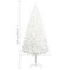 vidaXL &Aacute;rvore Natal artificial pr&eacute;-iluminada c/ bolas 150 cm branco