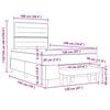 vidaXL Cama Box com colch&atilde;o Cinzento-acastanhado 120 x 190 cm tecido