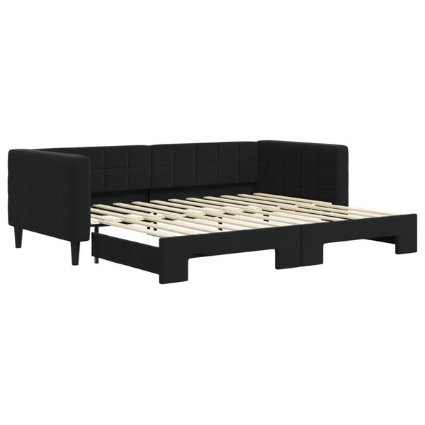 vidaXL Sof&aacute;-cama com gavet&atilde;o 90x200 cm veludo preto