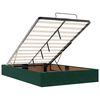 vidaXL Cama otomana com colch&atilde;o & LEDs 120x190cm veludo verde-escuro