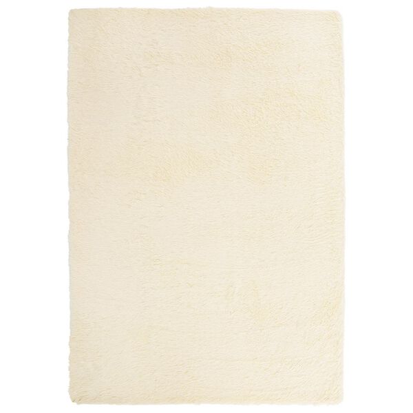 vidaXL Tapete shaggy de pelo alto NAVARRA 160x230 cm poli&eacute;ster creme