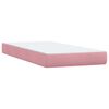 vidaXL Cama box spring c/ colch&atilde;o e LED rosa 180x220 cm veludo