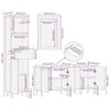 vidaXL 4 pcs conj. m&oacute;veis p/ casa de banho madeira de mangueira maci&ccedil;a